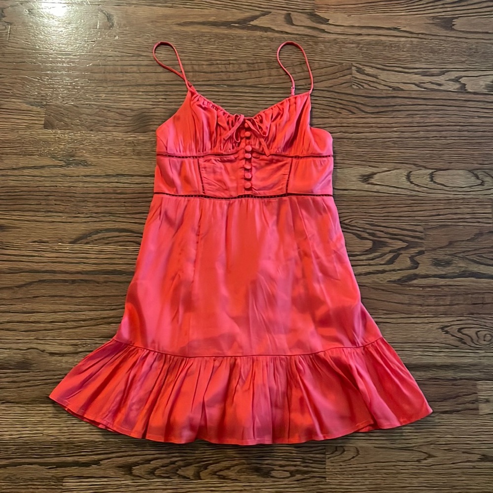 Urban Outfitters Silva Rayon Red Mini Dress